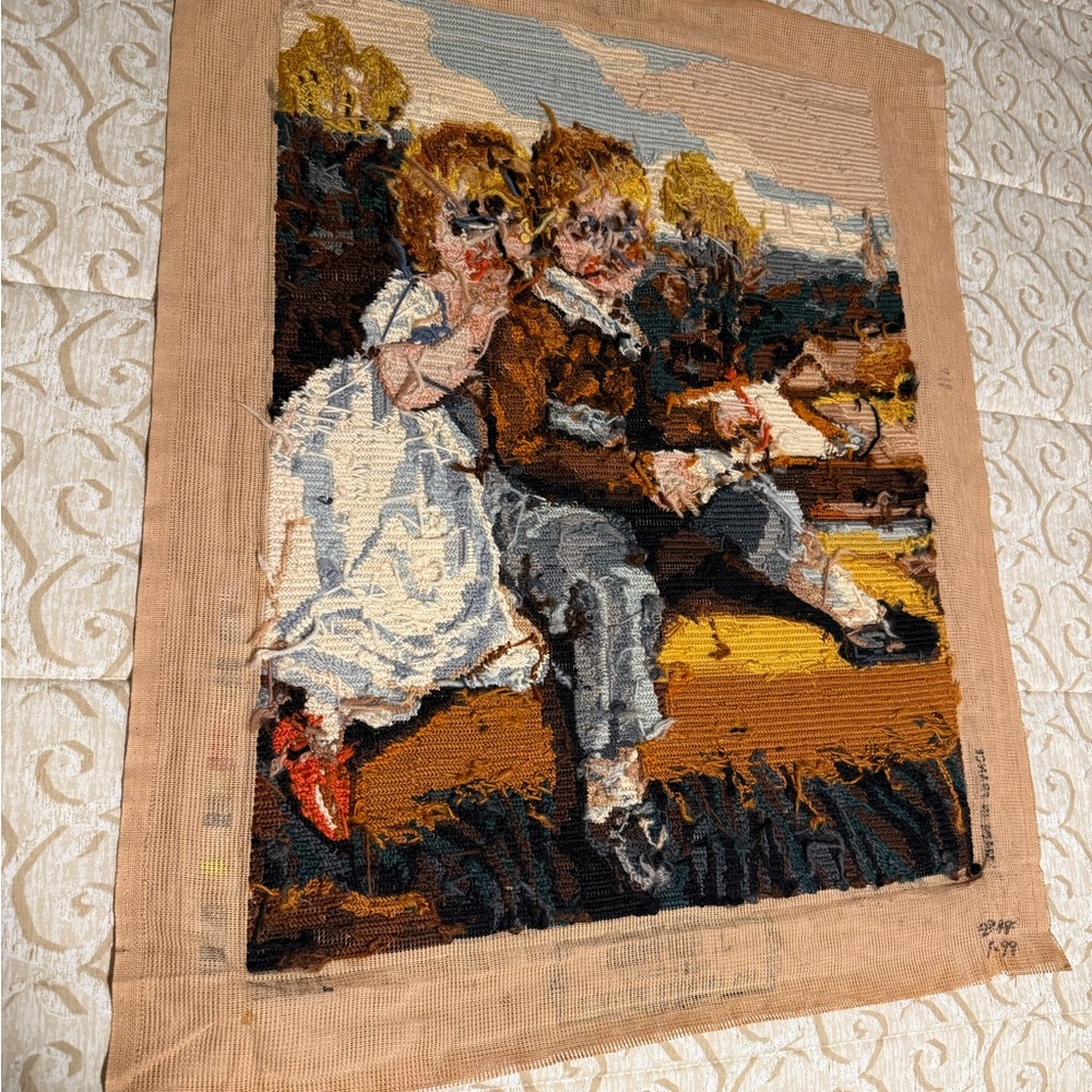 VTG Creations Margot de Paris Needlepoint * Les Enfants Bowden Made in France - Picture 4 of 7
